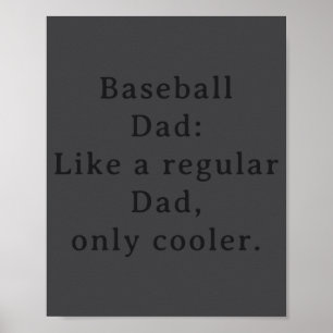 Poster Texte Drôle Papa Baseball