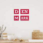 Poster Texte du drapeau du Danemark (Cuisine)