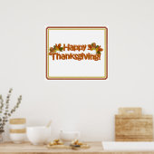 Poster Texte du meilleur Bon thanksgiving des saisons aut (Cuisine)