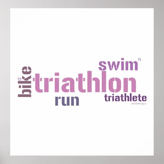 Poster Texte du triathlon (Devant)