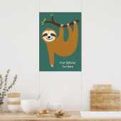 Poster Texte et couleur personnalisés (Cuisine)