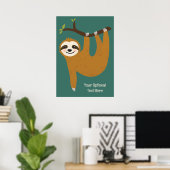 Poster Texte et couleur personnalisés (Bureau à domicile)