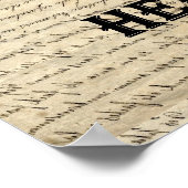 Poster Texte et couronne du sien amusant (Coin)