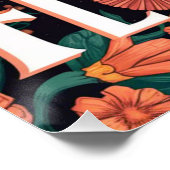 Poster Texte inspirant aux fleurs colorées (Coin)