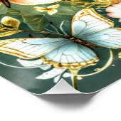 Poster Texte motivationnel avec papillons #3 (Coin)