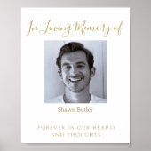 Poster Texte Or En Mémoire Amoureuse, Élégant signe de ma (Devant)