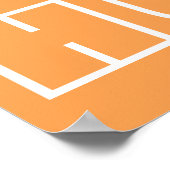 Poster texte Orange One Race Human Citation (Coin)