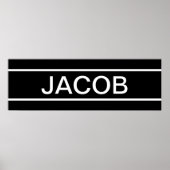 Poster Texte personnalisable | Bold Modern Black & White (Devant)