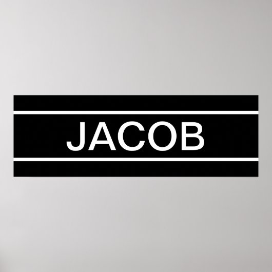 Poster Texte personnalisable | Bold Modern Black & White (Devant)