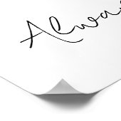 Poster Texte personnalisé de l'article de ligne toujours (Coin)