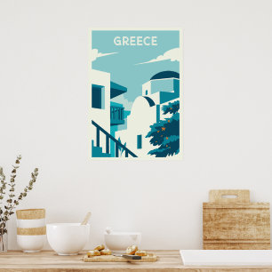 Poster Texte personnalisé Grèce