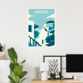 Poster Texte personnalisé Grèce (Bureau à domicile)