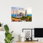 Poster Texte personnalisé Istanbul (Bureau à domicile)