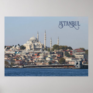 Poster Texte personnalisé Istanbul