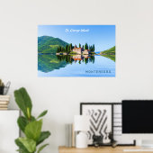 Poster Texte personnalisé Monténégro (Bureau à domicile)