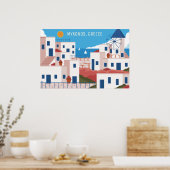 Poster Texte personnalisé Mykonos Grèce (Cuisine)