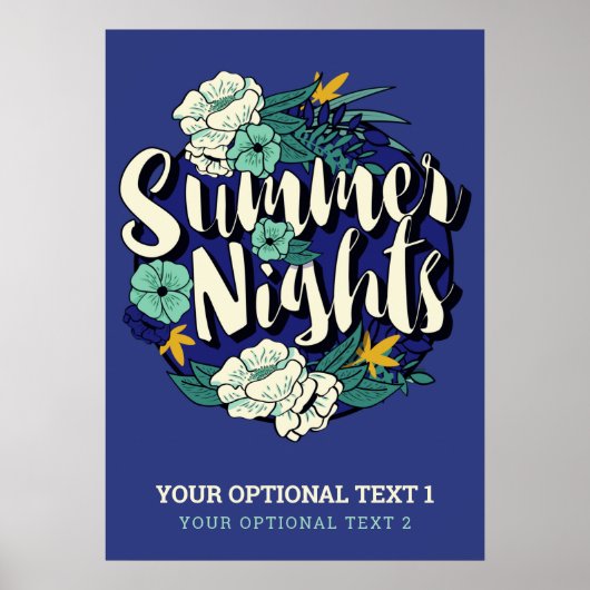 Poster Texte personnalisé Nuits d'été (Devant)