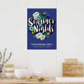 Poster Texte personnalisé Nuits d'été (Cuisine)
