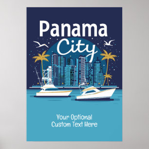 Poster Texte personnalisé Panama City