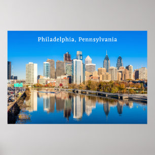 Poster Texte personnalisé Philadelphie Pennsylvanie