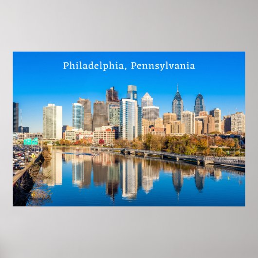 Poster Texte personnalisé Philadelphie Pennsylvanie (Devant)