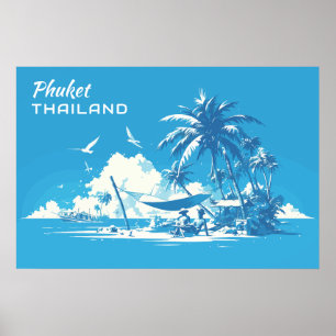 Poster Texte personnalisé Phuket Thaïlande