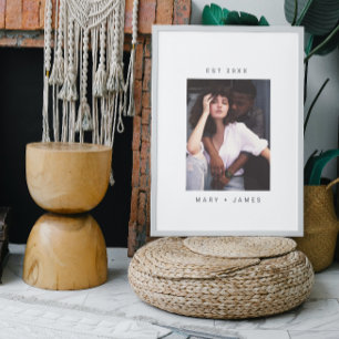 Poster Texte photo personnalisé minimaliste