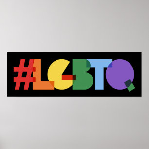 Poster texte Rainbow #LGBTQ