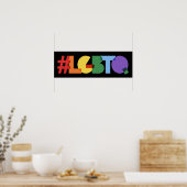 Poster texte Rainbow #LGBTQ (Cuisine)