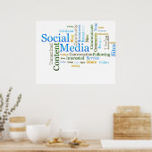 Poster Texte sur les médias sociaux (Cuisine)