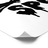 Poster Texte Typographique Éffrayant Et Doux D'Halloween (Coin)