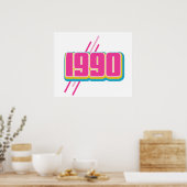 Poster texte vintage 1990 (Cuisine)