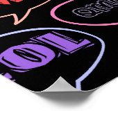 Poster Texter des abréviations Conception brillante (Coin)