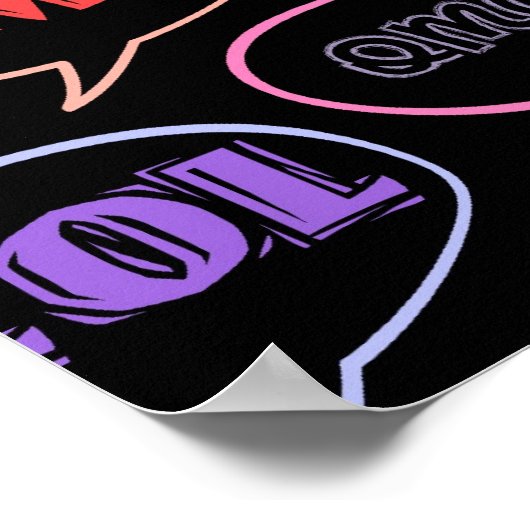 Poster Texter des abréviations Conception brillante (Coin)