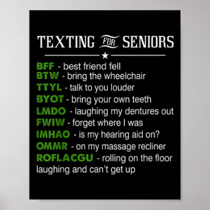 Poster Texter Pour Aînés Bff Meilleur Ami Fell Drôle Pour