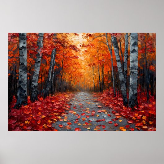 Poster Textes Forêt d'automne Art Imprimer pour une maiso (Devant)