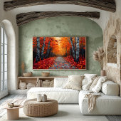 Poster Textes Forêt d'automne Art Imprimer pour une maiso