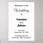 Poster Textes noirs sur l'affiche des Mariages Arrière -  (Devant)