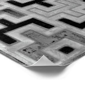 Poster Textile de boue africain avec Motifs géométriques (Coin)