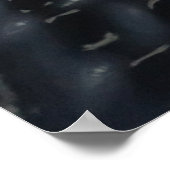 Poster textile floral noir et blanc (Coin)