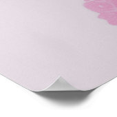 Poster textile floral rose et blanc (Coin)