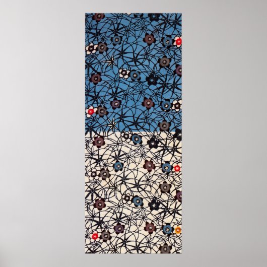 Poster Textile japonais Kimono vintage (Bingata) (Devant)