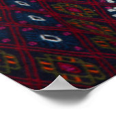 Poster Textiles bhoutanais colorés (Coin)