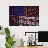 Poster Textiles colorés du Bhoutan (Bureau à domicile)