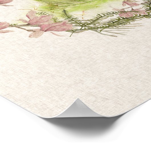 Poster texturé à fleurs de pâques (Coin)