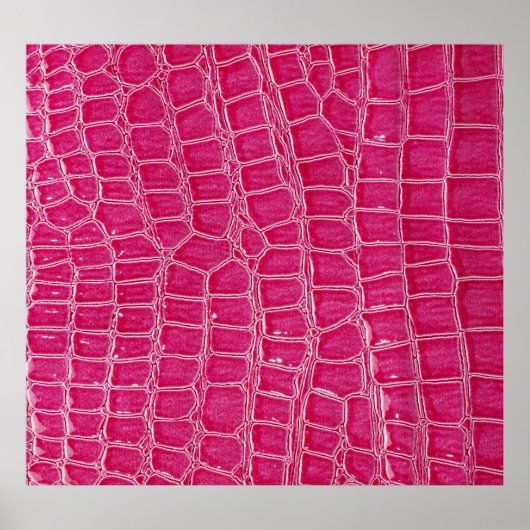 Poster Texture à motif d'alligator rose (Devant)