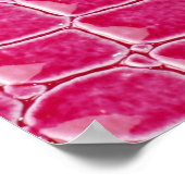 Poster Texture à motif d'alligator rose (Coin)