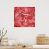 Poster texture Abstraite de l'effet bokeh rouge. Texte. (Cuisine)