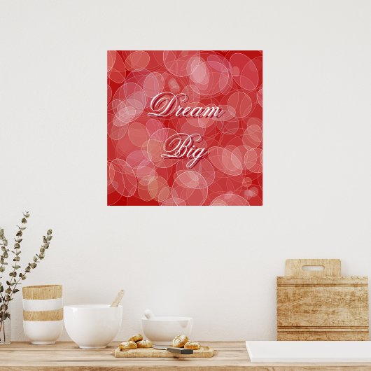 Poster texture Abstraite de l'effet bokeh rouge. Texte. (Cuisine)