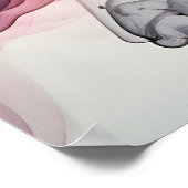 Poster texture Abstraite de mélange d'encre (Coin)